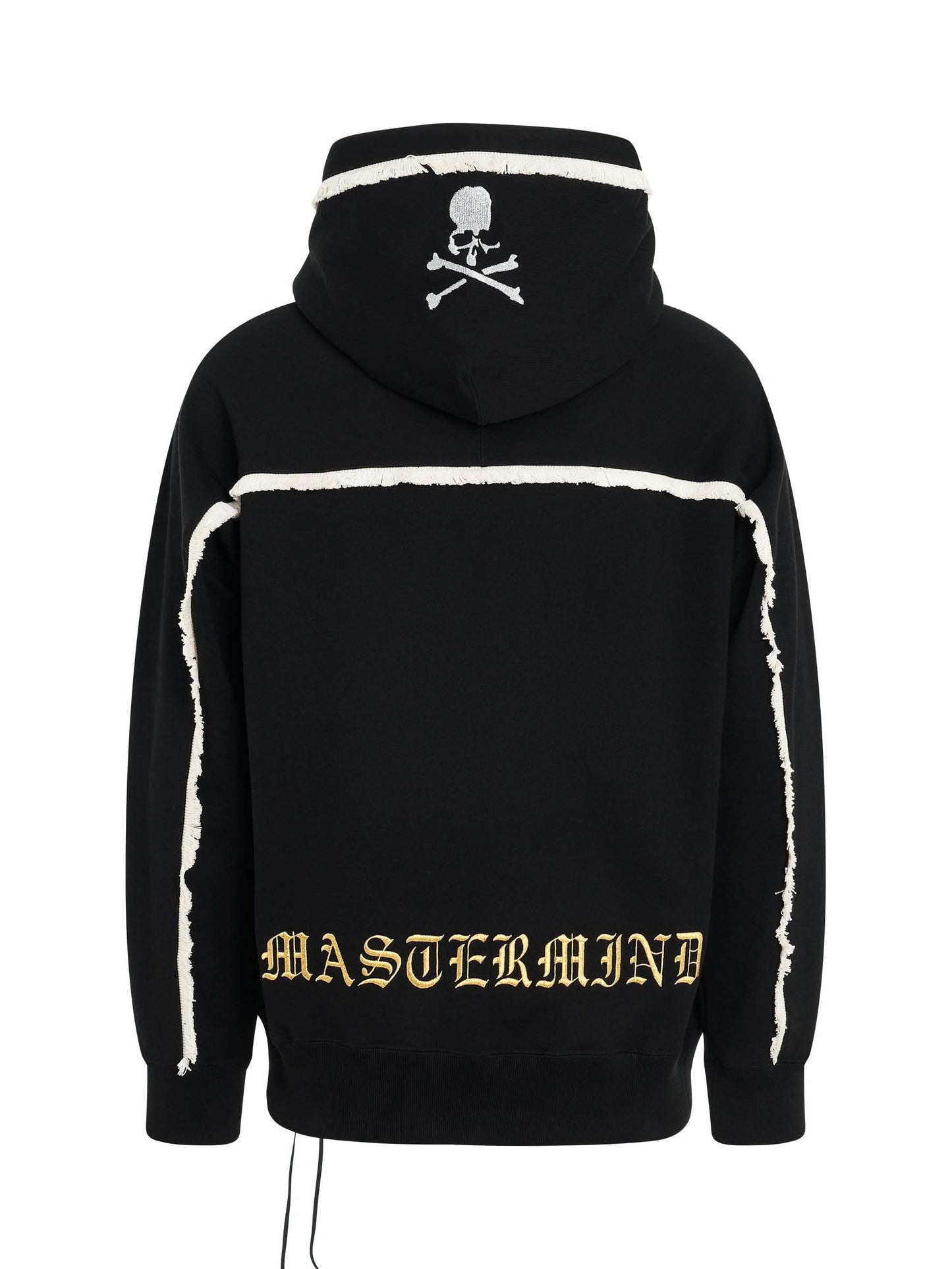 Fringe Hoodie in Black/White