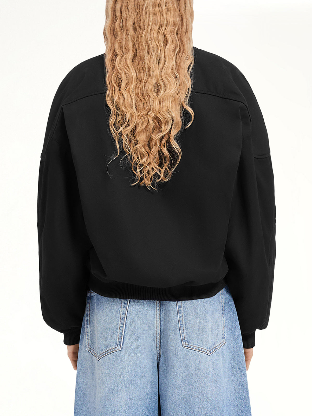 Light Bomber Jacket in Black