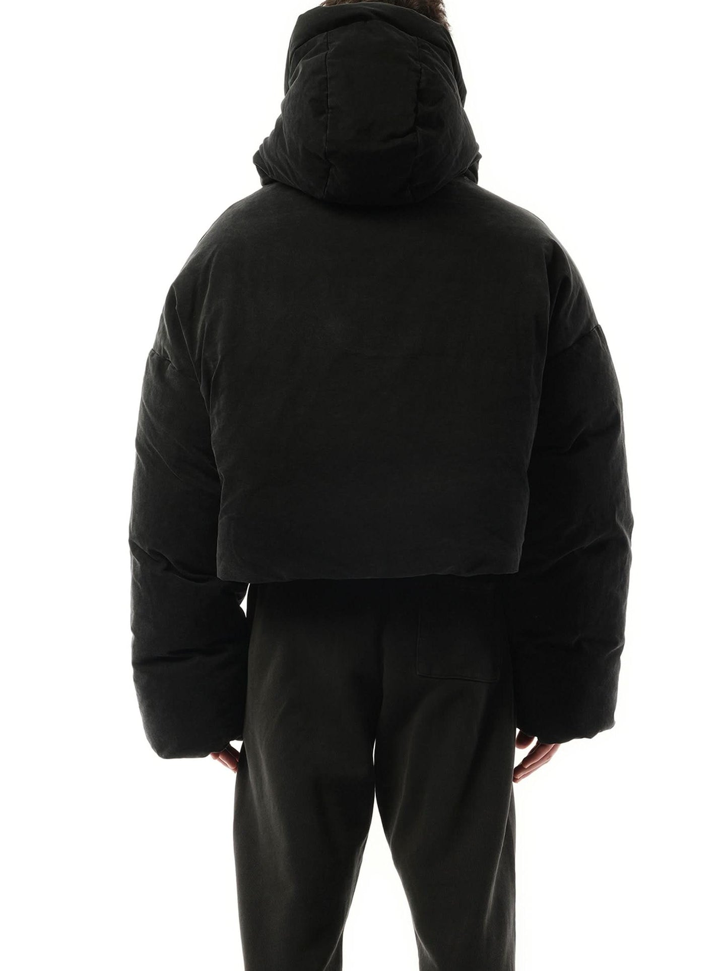 Entire Studios MML Hooded Puffer Jacket in Iron