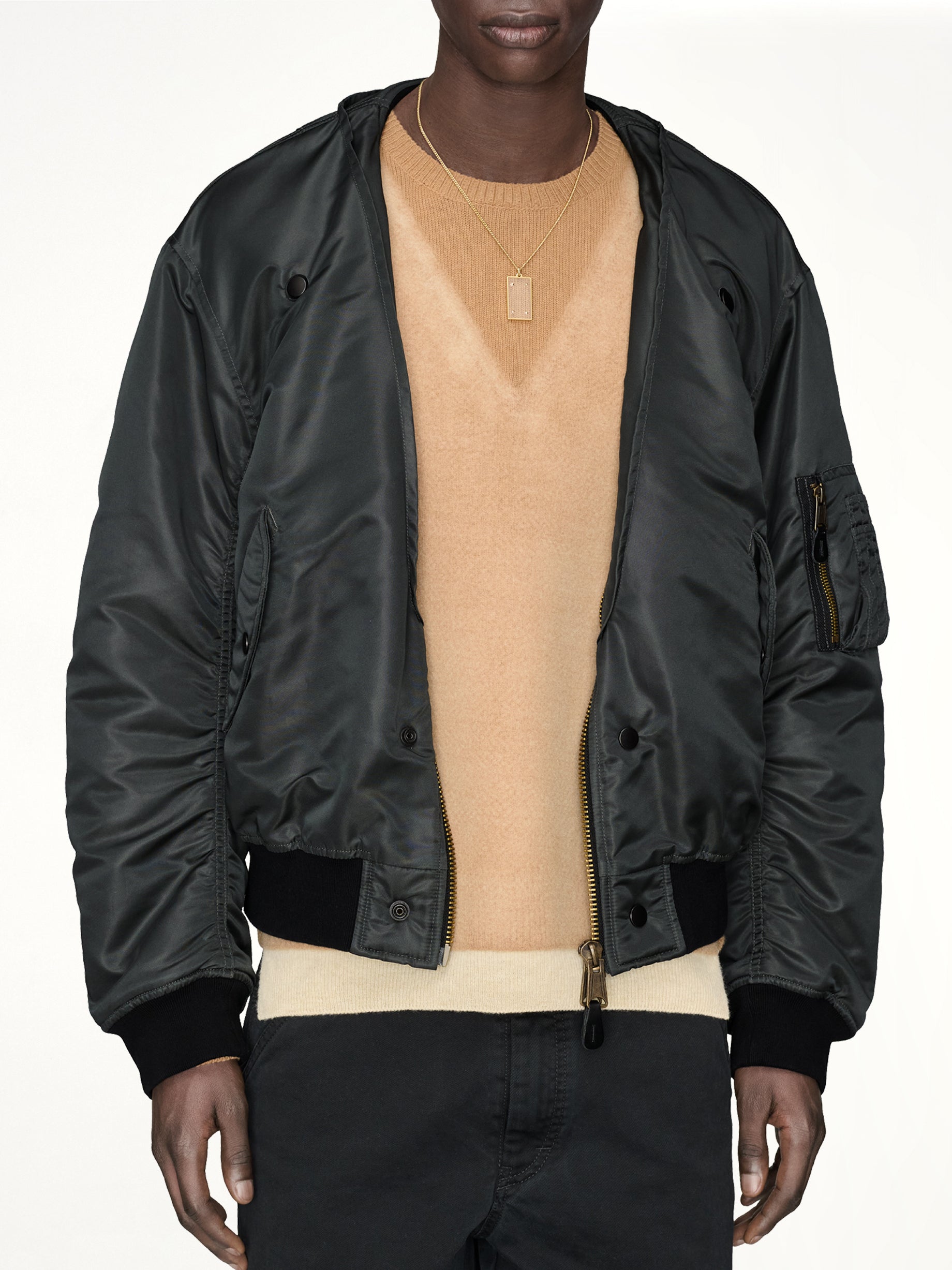 Reversible Bomber in Dark Grey