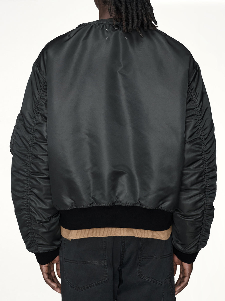 Reversible Bomber in Dark Grey