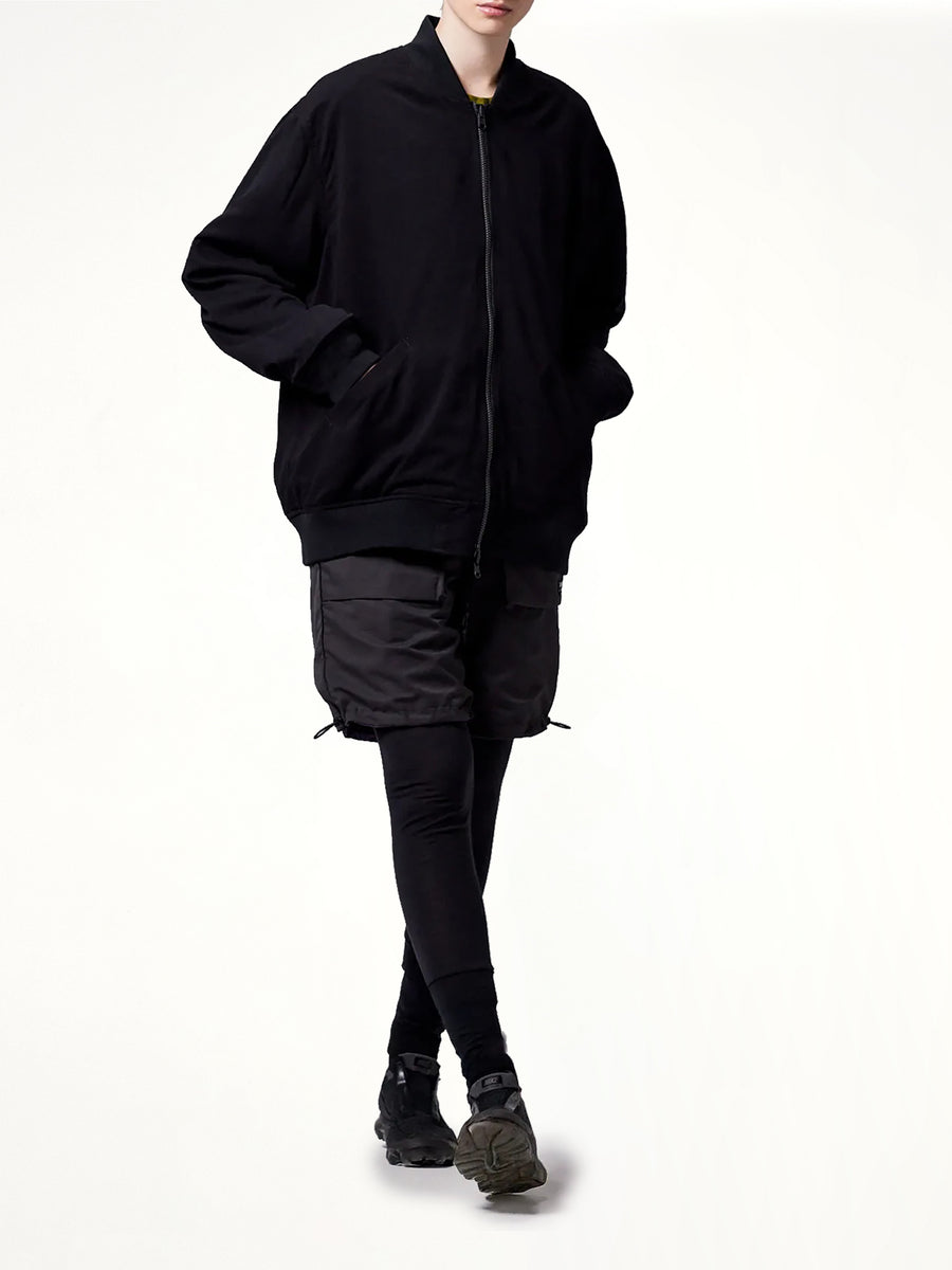 Non Down Reversible "Ska" Jacket in Black/Off White
