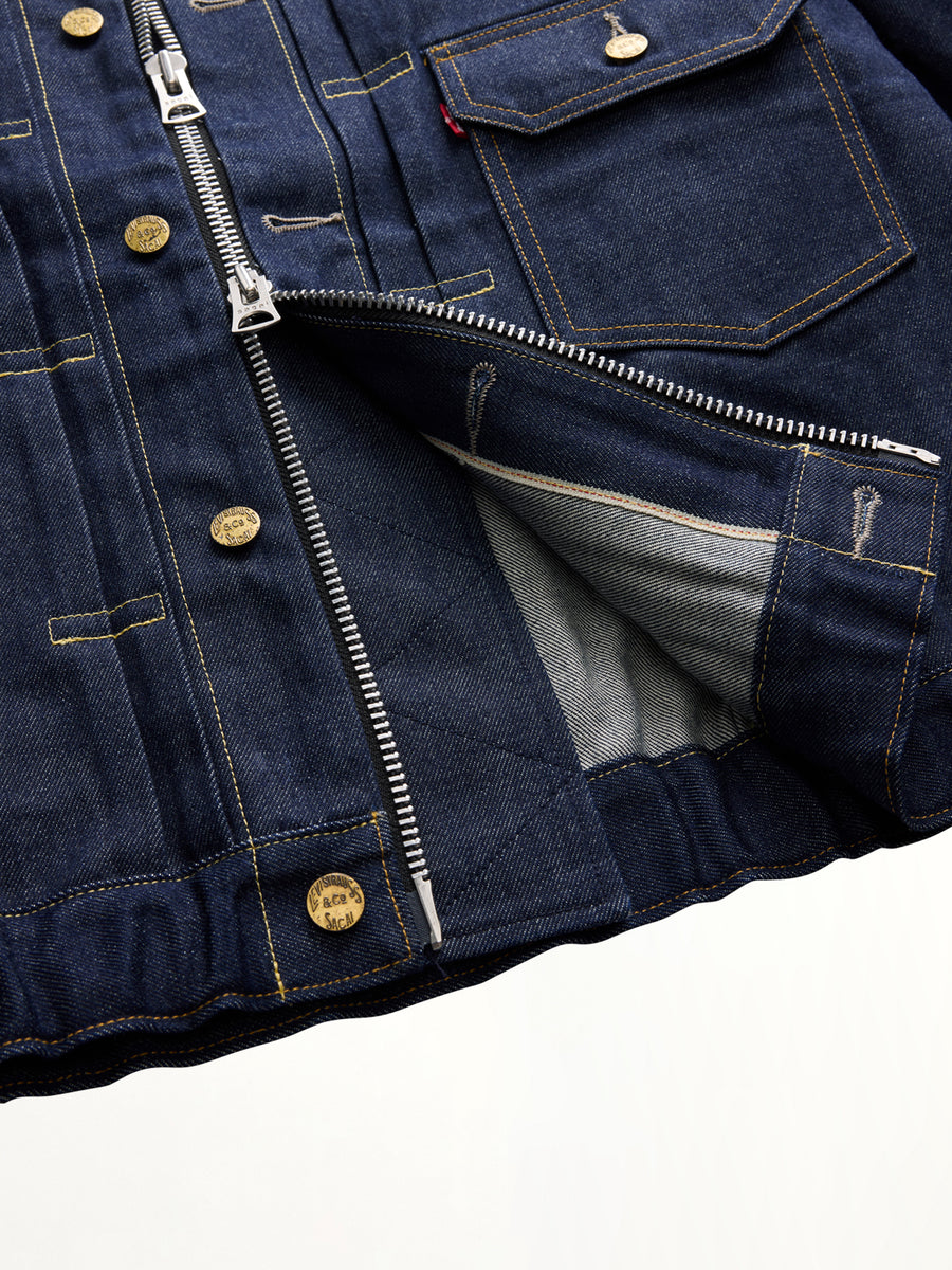 Sacai x Levi's Mens Denim Blouson in Indigo