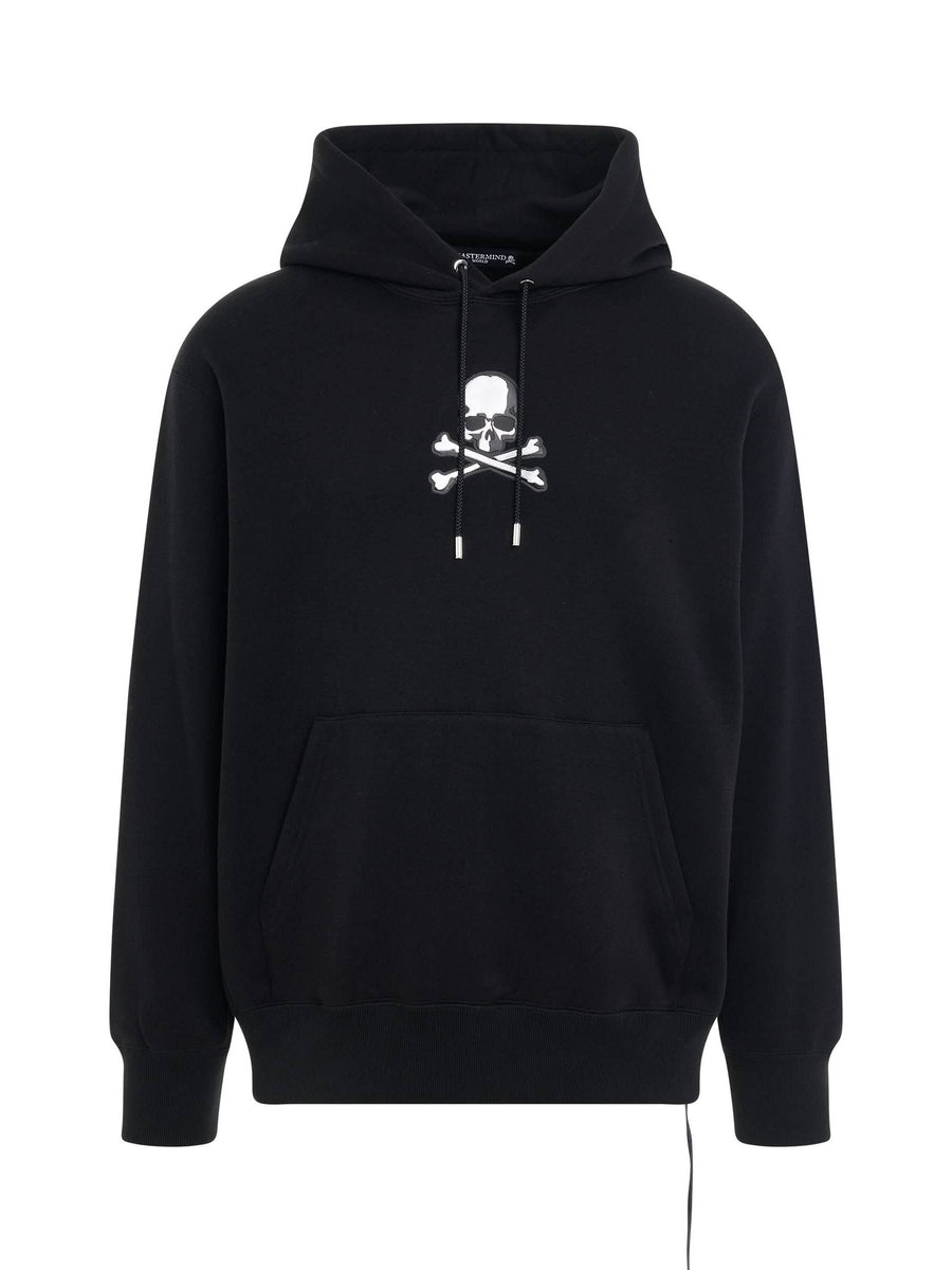 Skull Emblem Hoodie in Black
