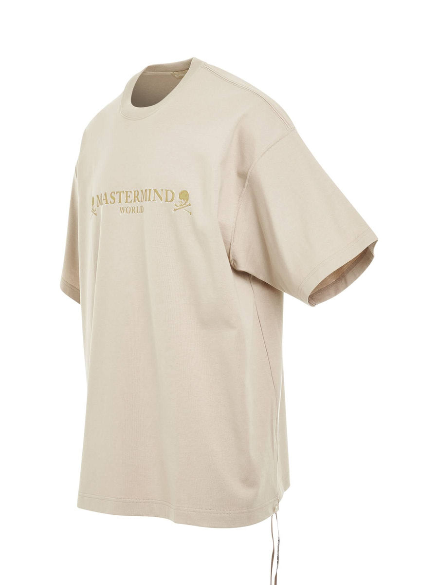 Brilliant Logo Boxy Fit T-Shirt in Beige