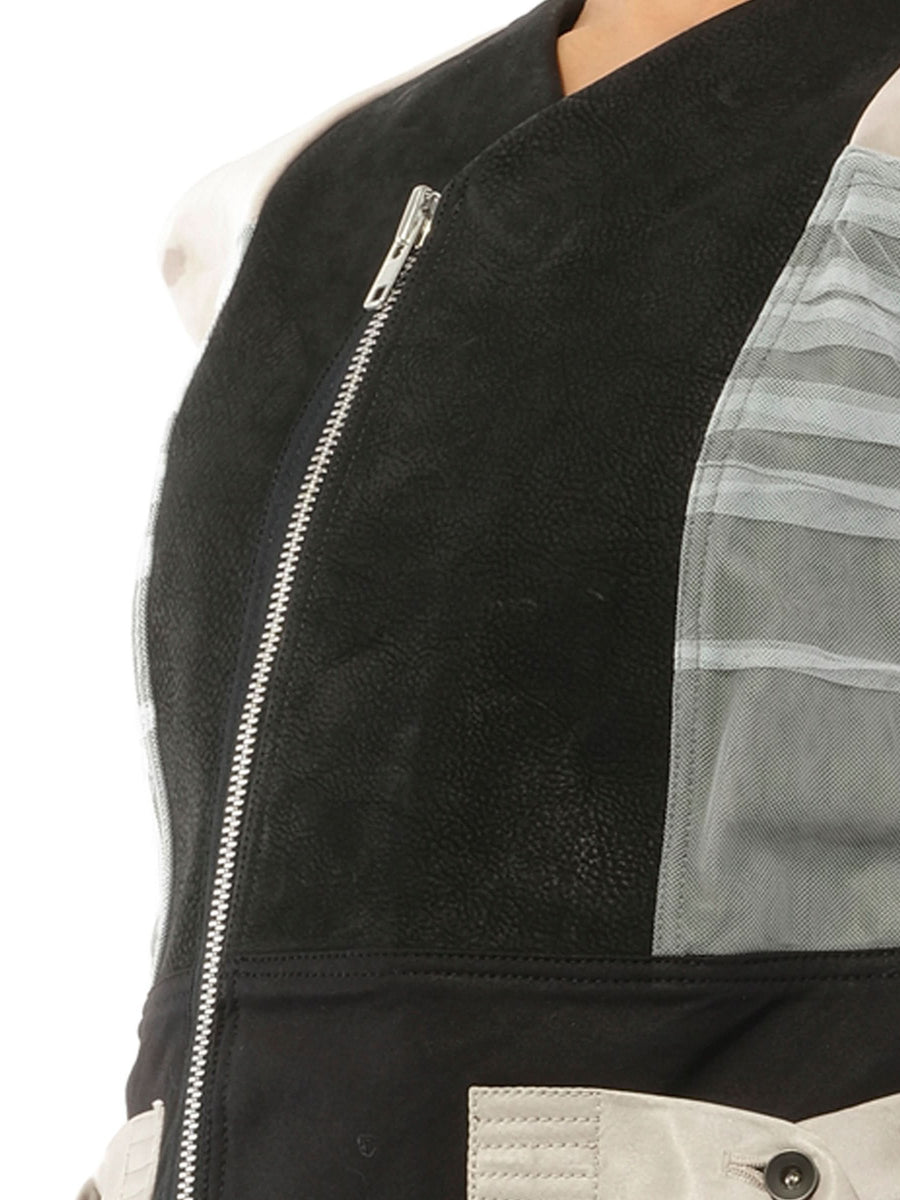 Nymph Biker Leather in Black/White