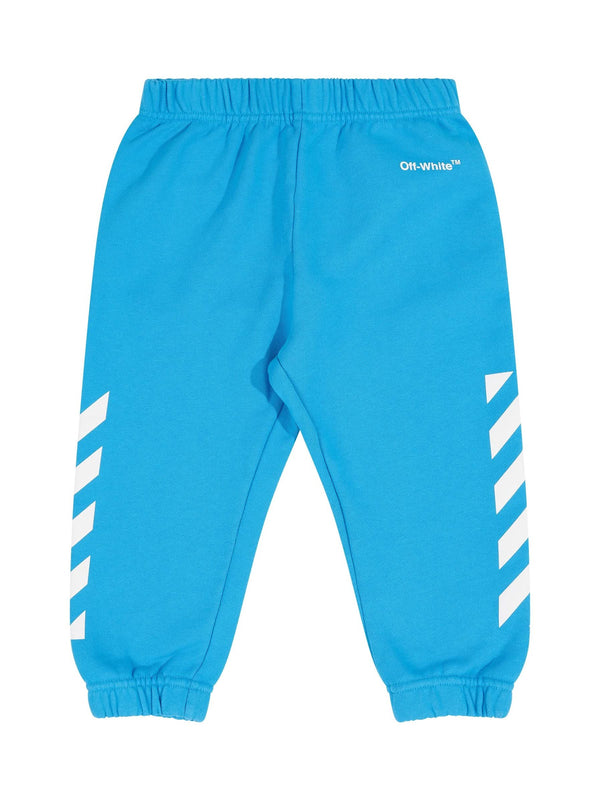 Helvetica Diagonal Sweatshirt Set in Blue/White
