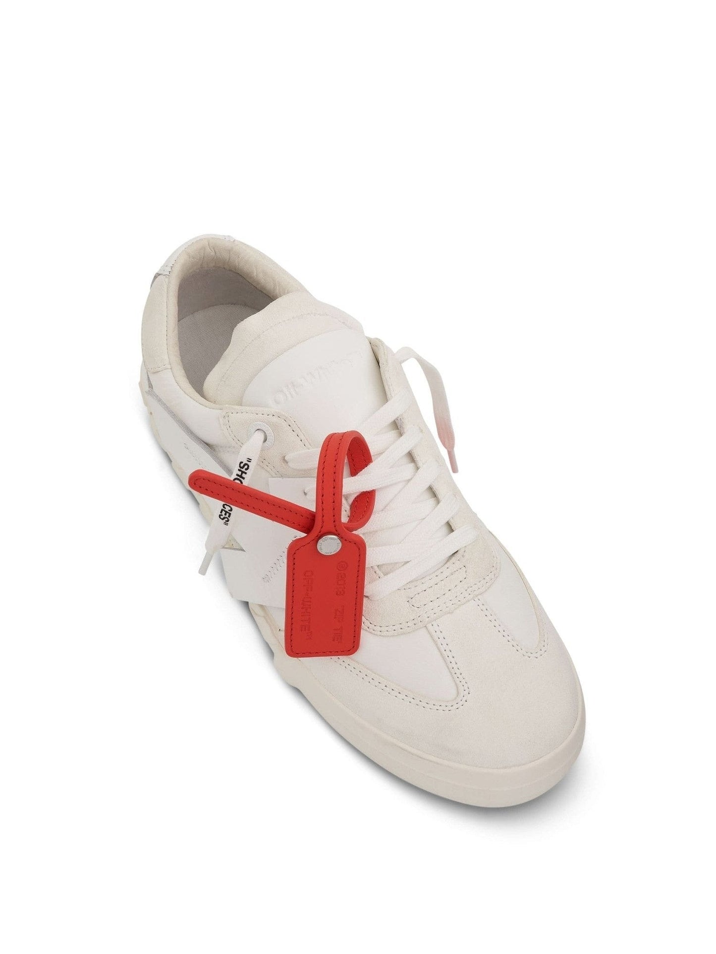 Floating Arrow Low Vulcanised Leather Sneaker in White