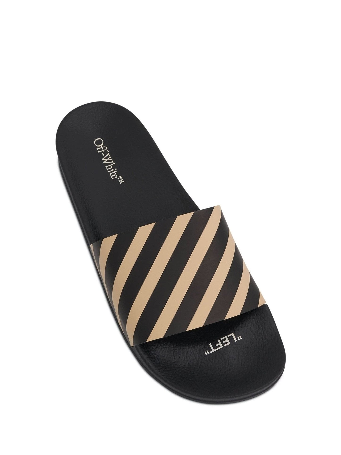 Diagonal Slider in Black/Beige