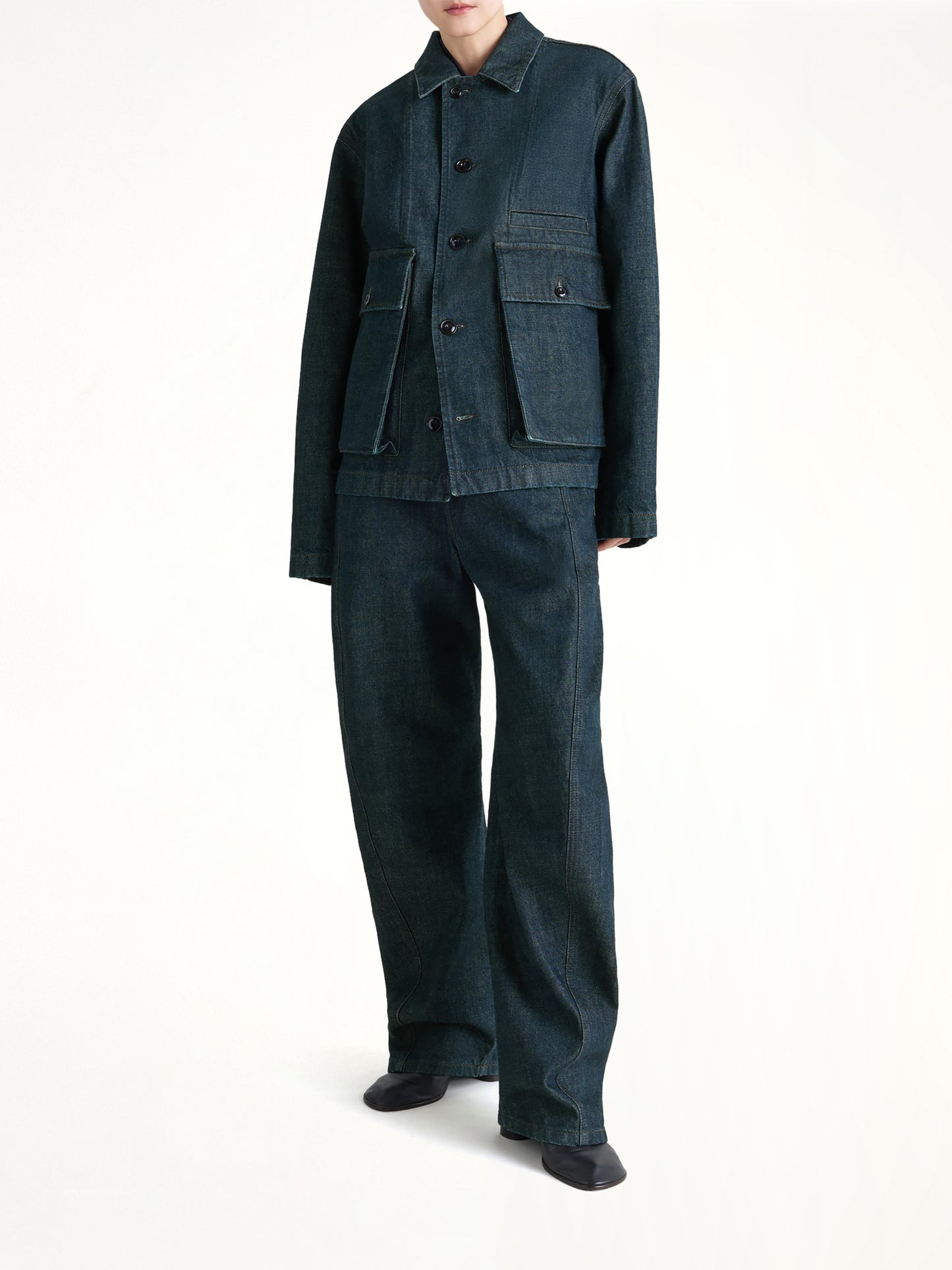 Boxy Jacket In Denim Indigo