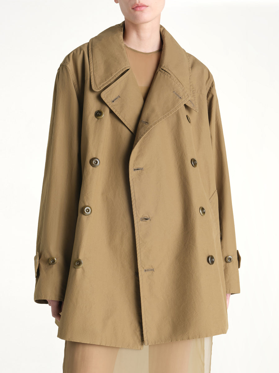 Cropped Trench in Khaki