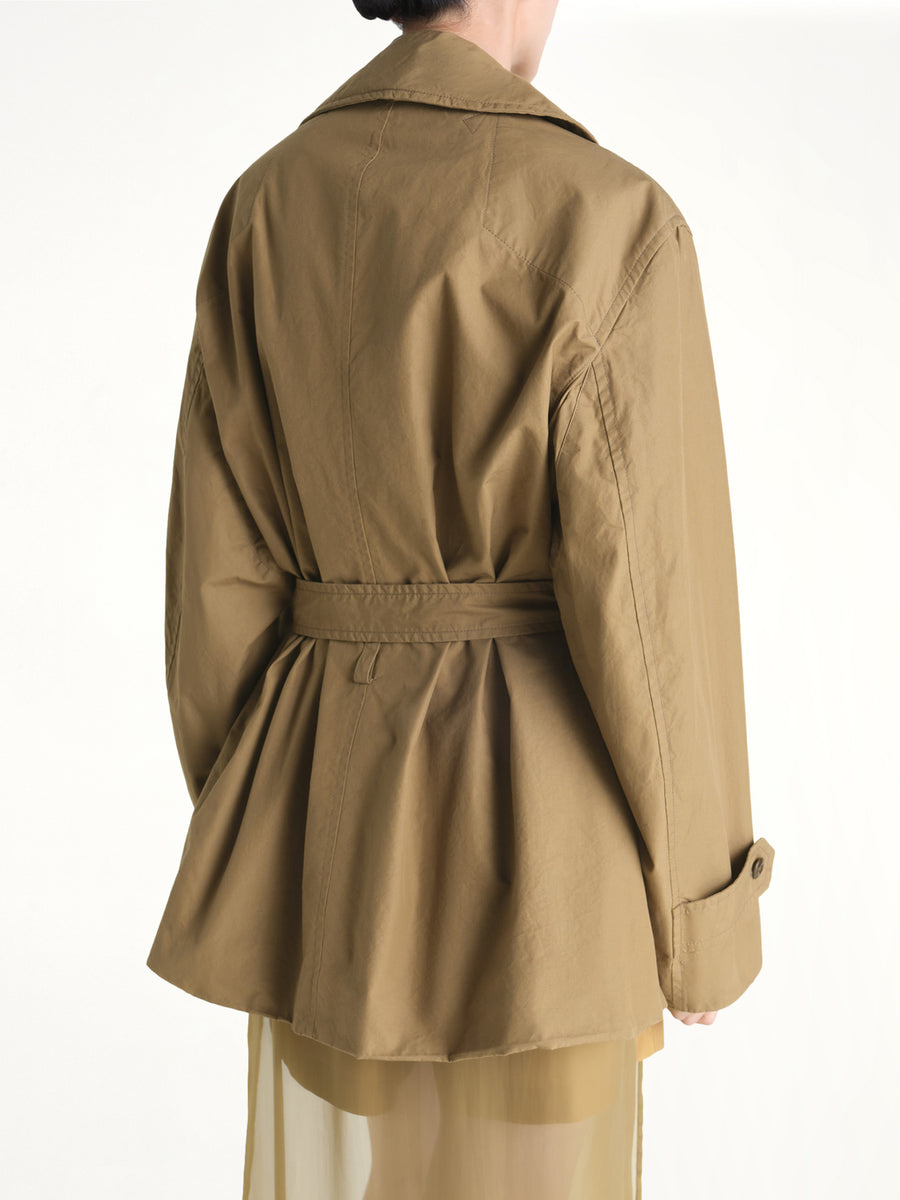 Cropped Trench in Khaki