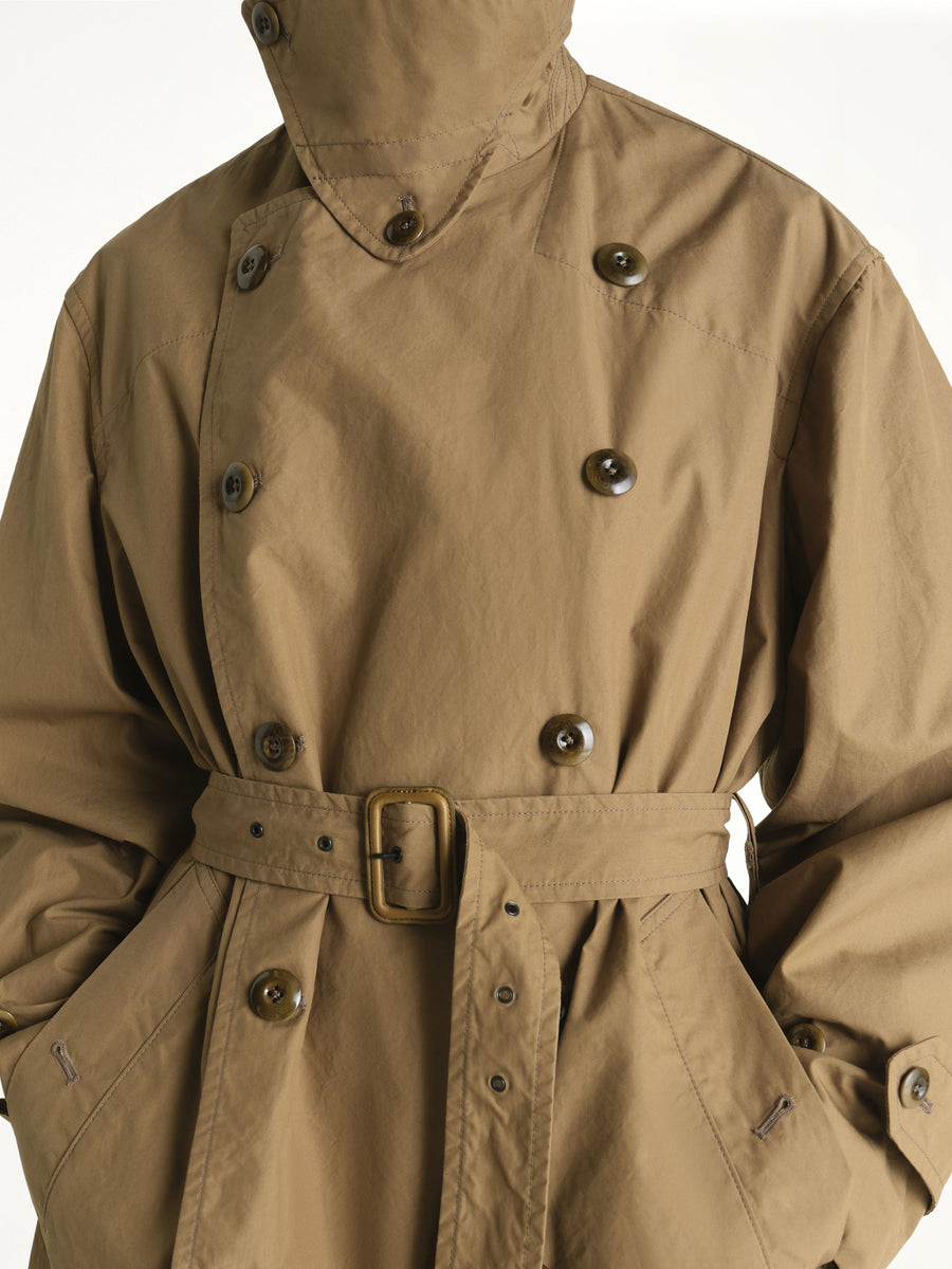 Cropped Trench in Khaki
