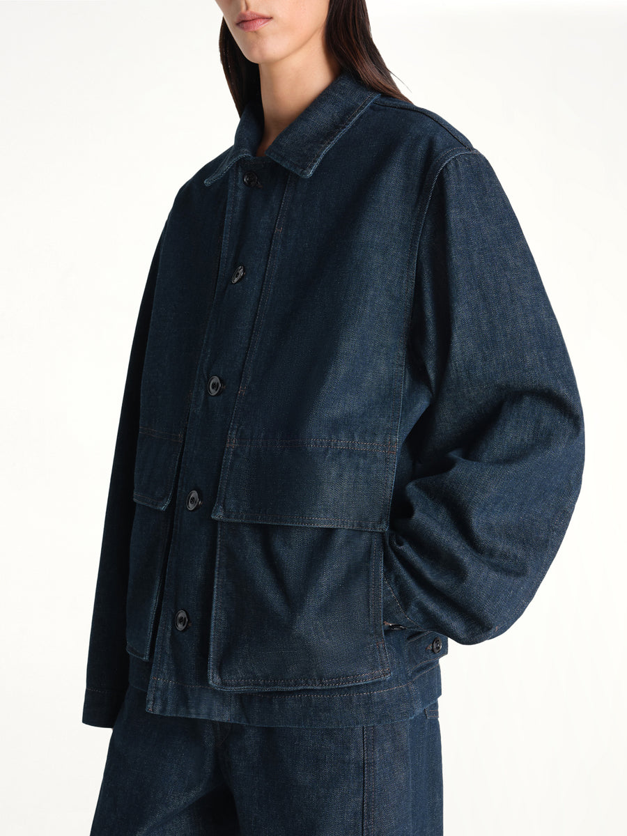 Boxy Jacket in Denim Indigo