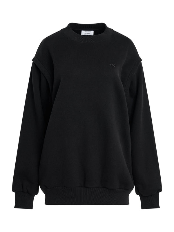 Small Arrow Bow Twist Sweatshirt in Black