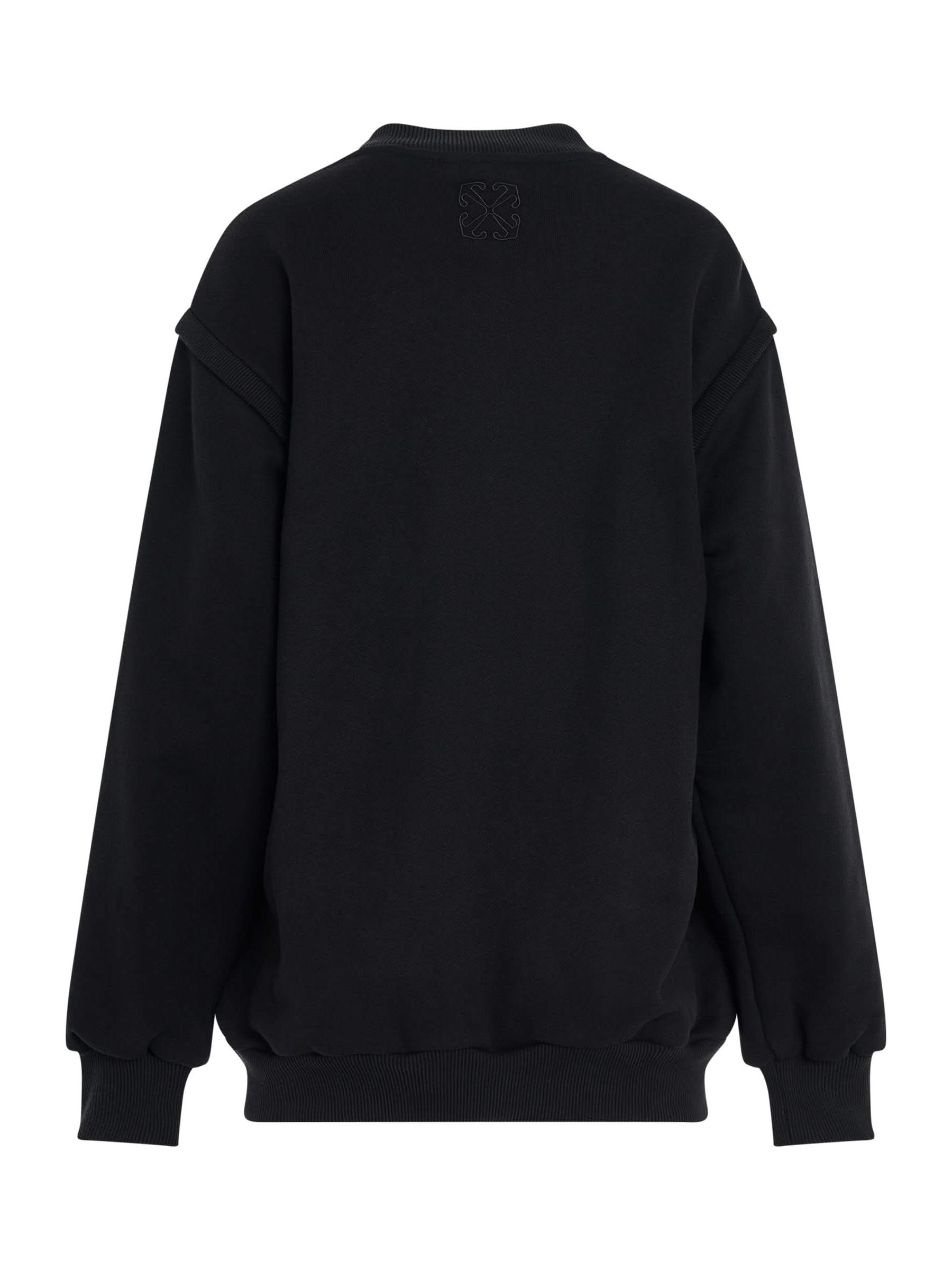 Small Arrow Bow Twist Sweatshirt in Black