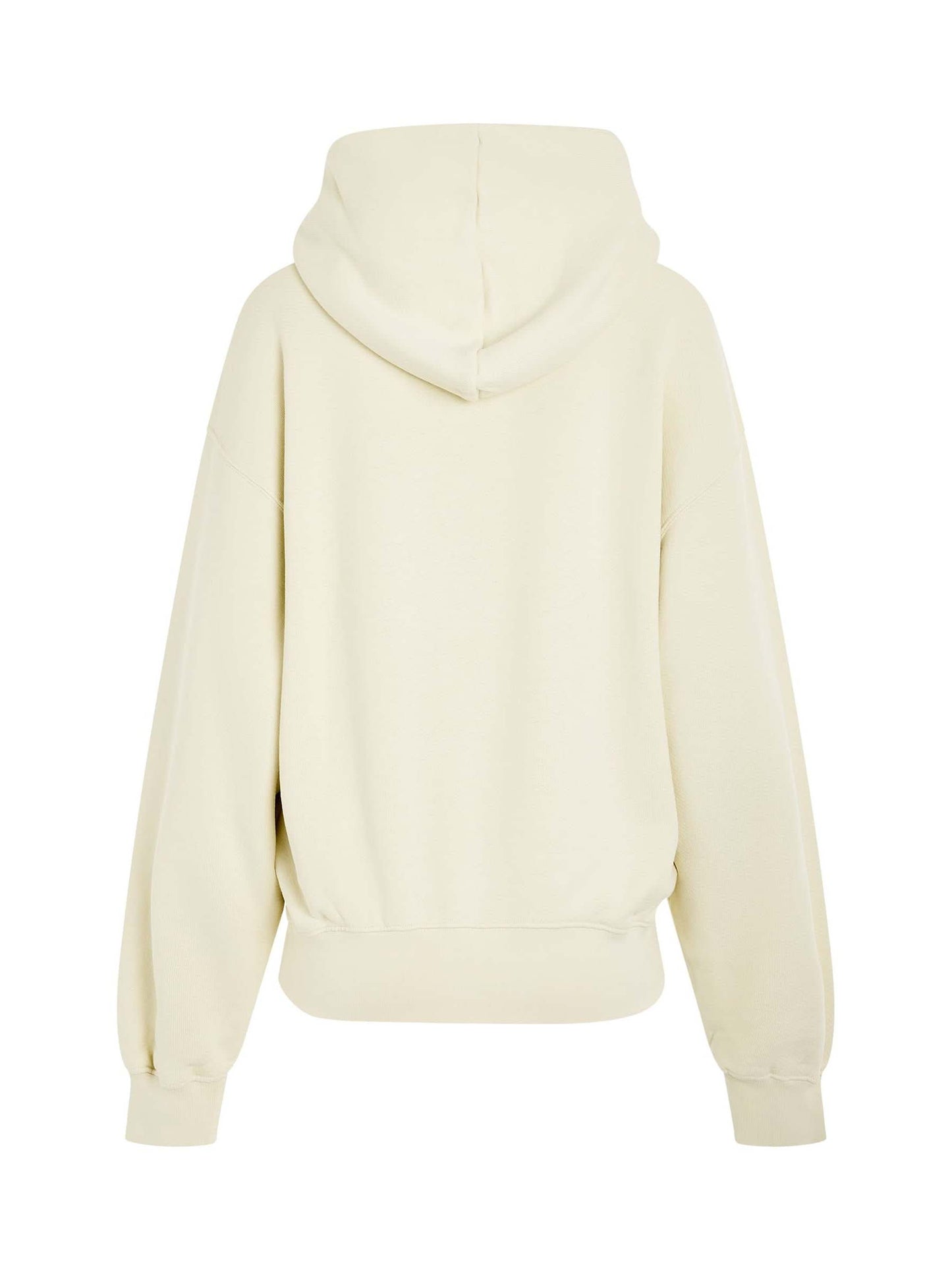 Small Arrow Pearl Oversize Fit Hoodie in Beige