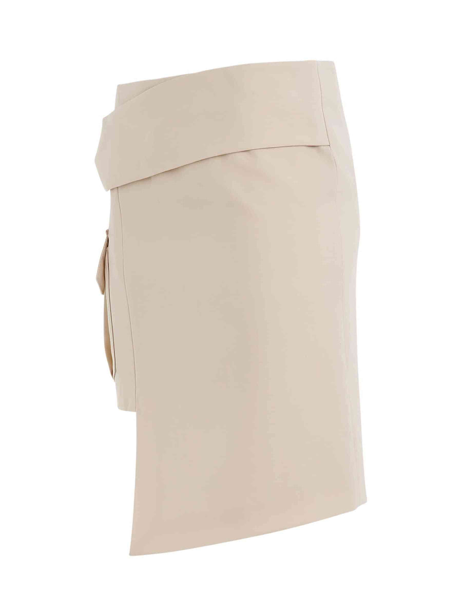 Toybox Dry Wool Pocket Skirt in Sand