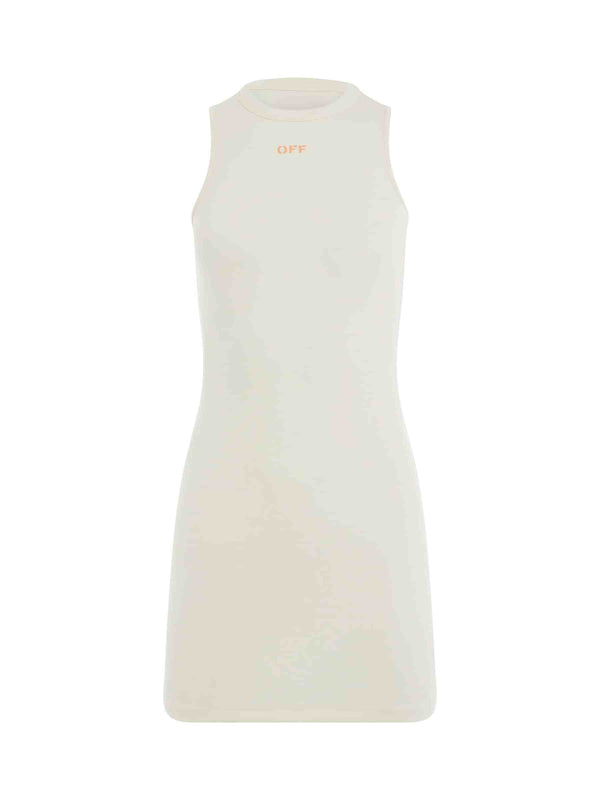 Sleek Rowing Dress in White