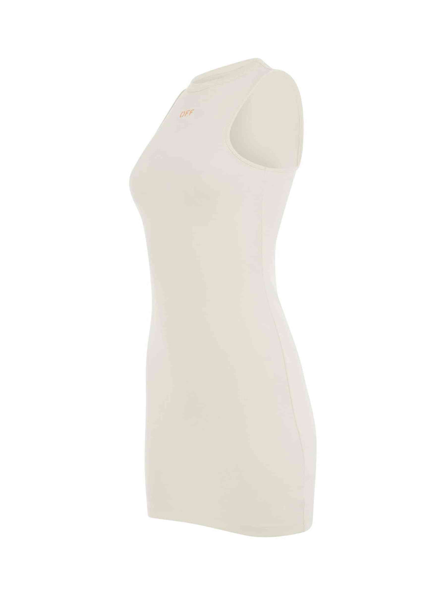 Sleek Rowing Dress in White