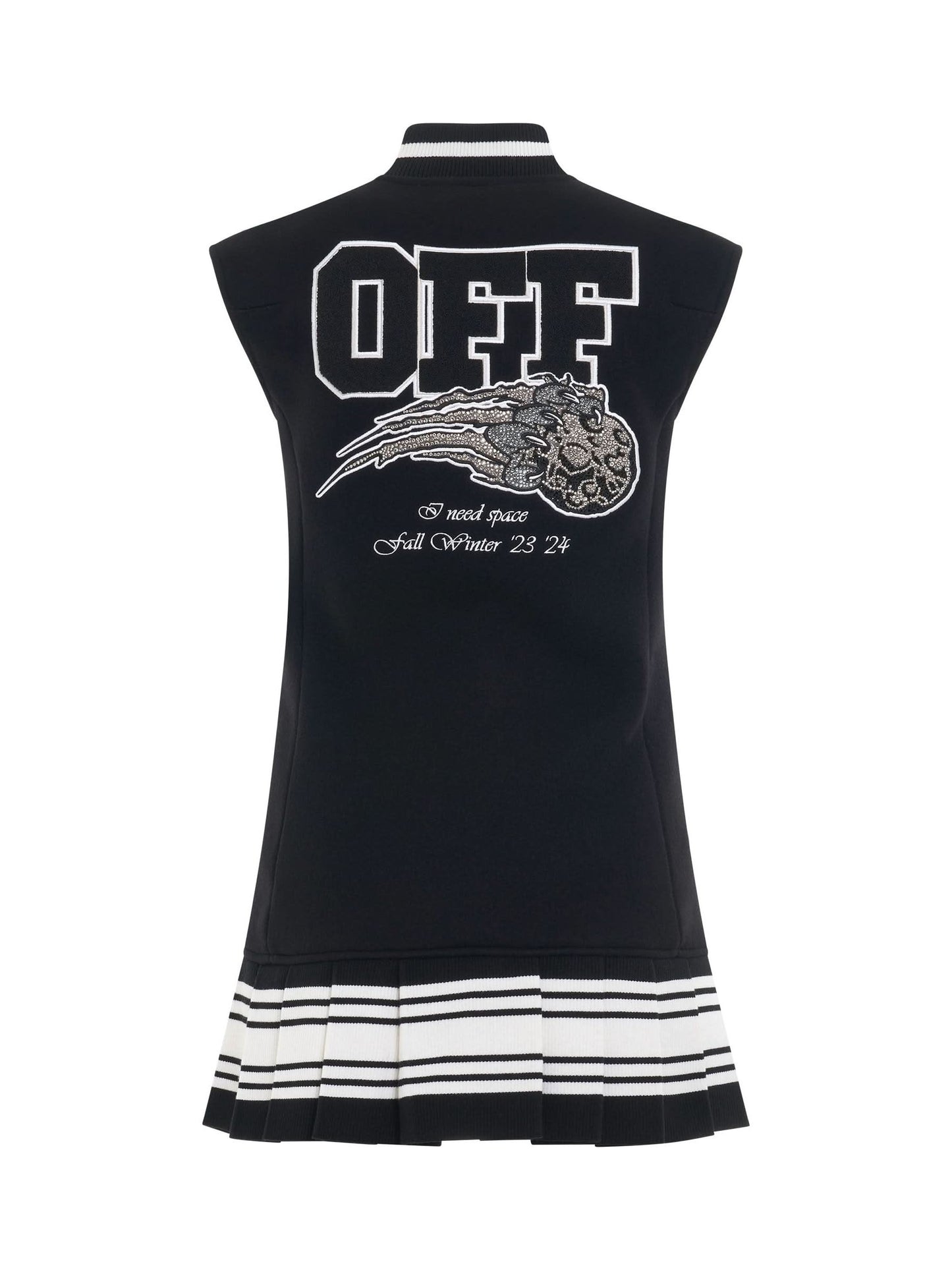 Meteor Bling Varsity Dress in Black