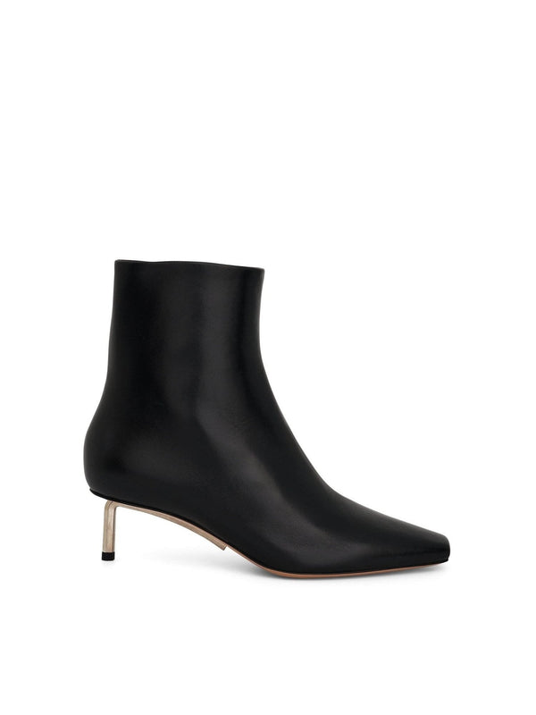 Silver Allen Ankle Boot in Black/Silver Side View | OFF-WHITE