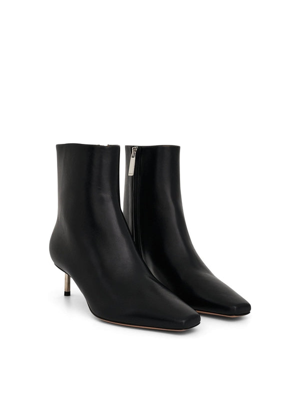 Silver Allen Ankle Boot in Black/Silver Front View | OFF-WHITE