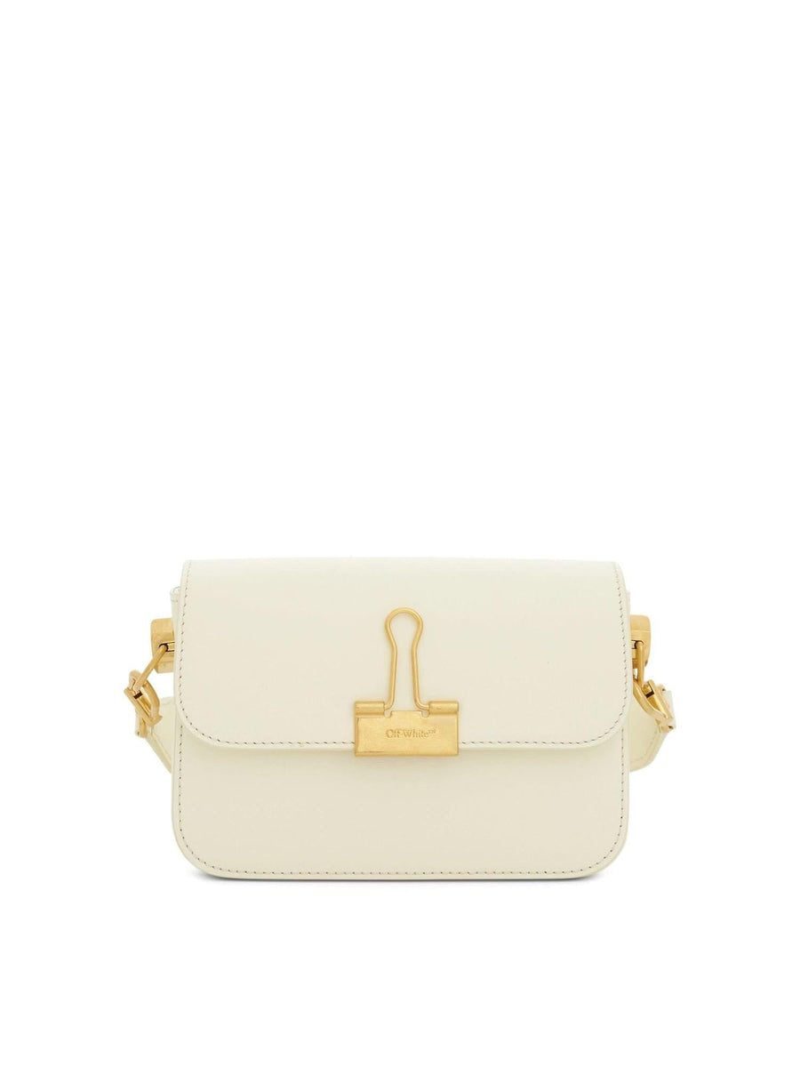 Plain Binder Shoulder Bag in Beige