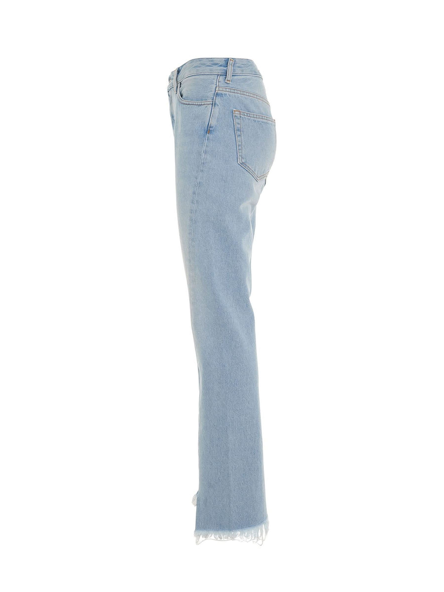 Bleach Twist Seamless Skinny Pants in Light Blue