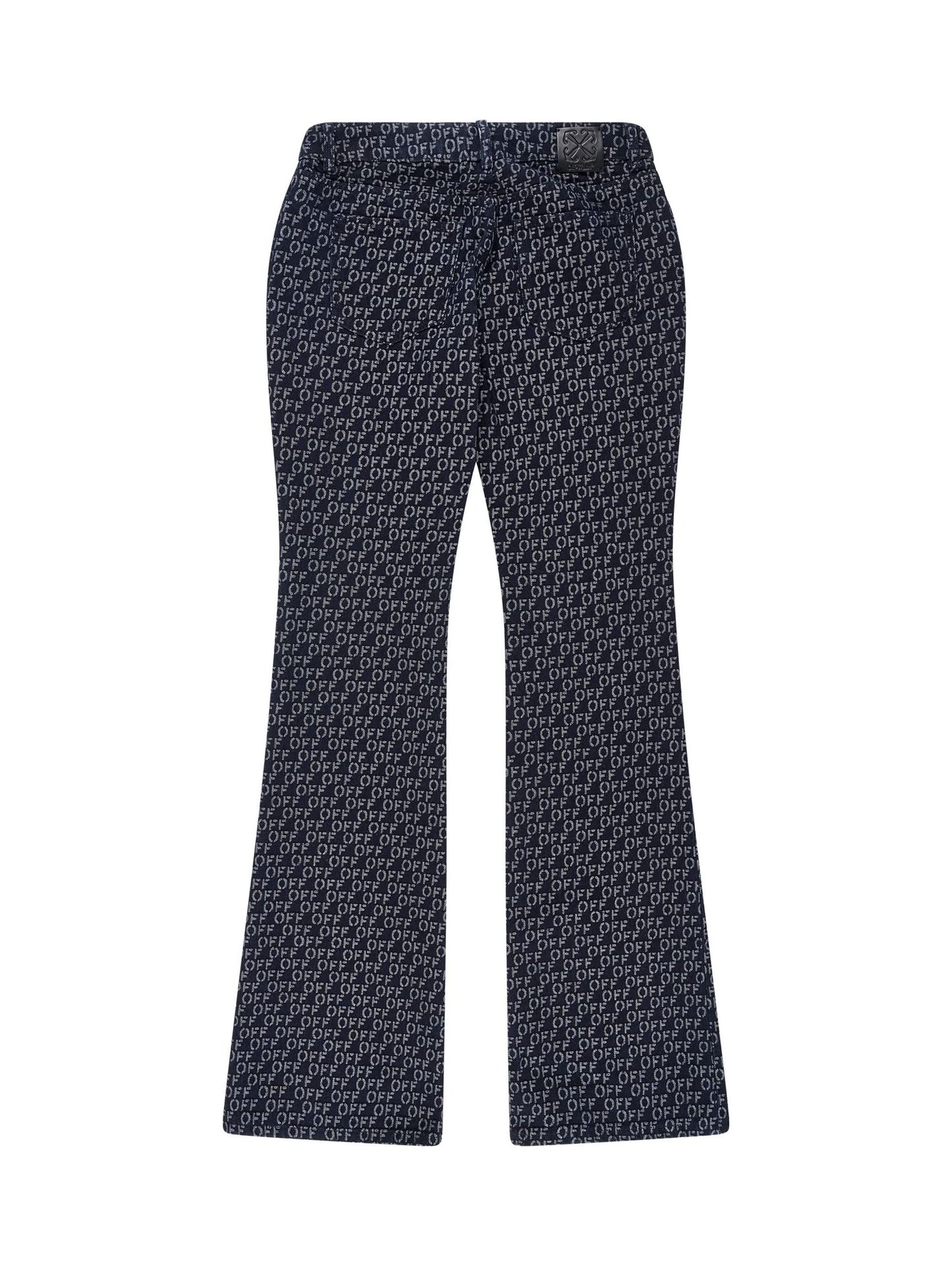 Logo Flared 5 Pockets Jeans in Blue