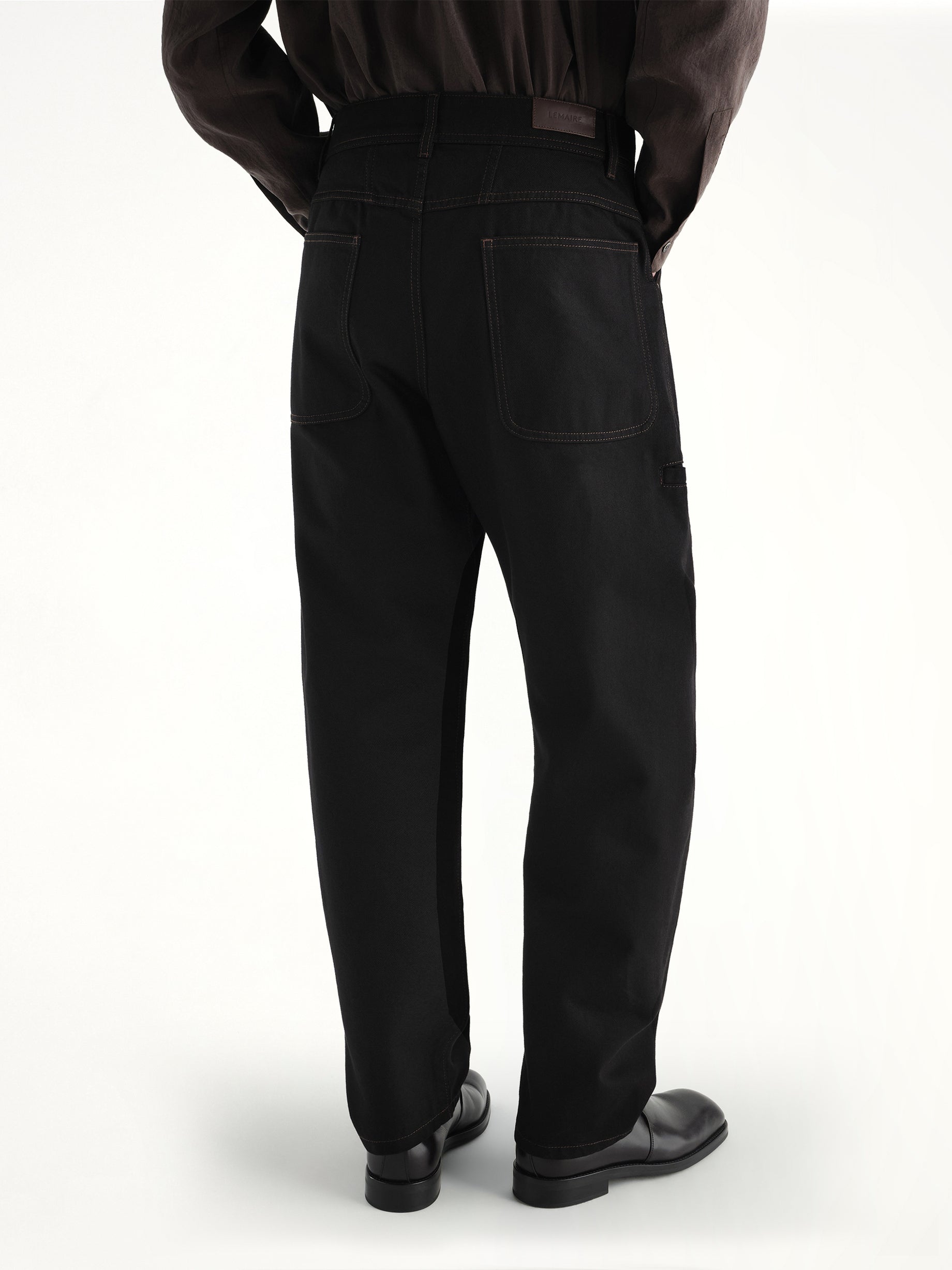 Twisted Workwear Pants in Black
