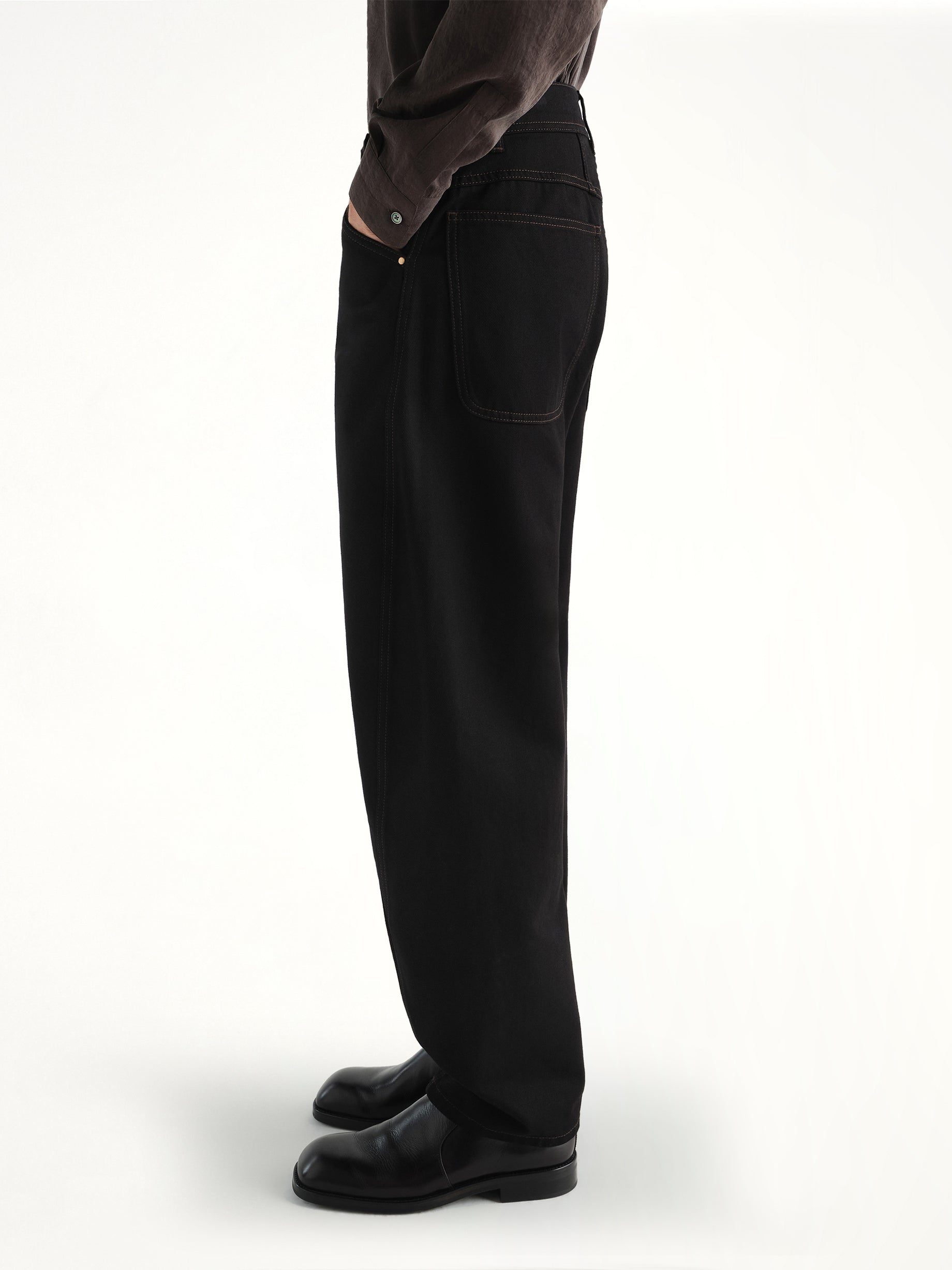 Twisted Workwear Pants in Black
