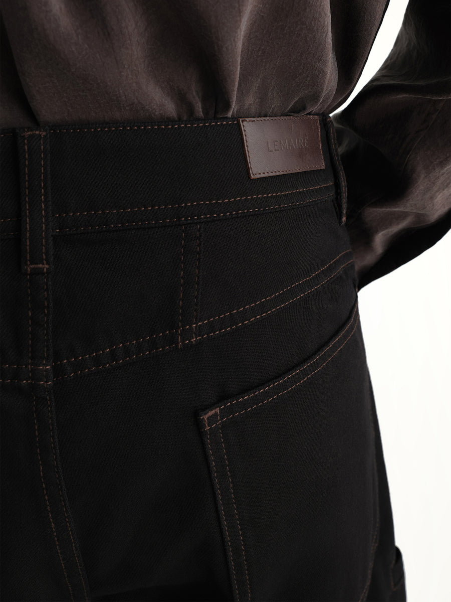 Twisted Workwear Pants in Black