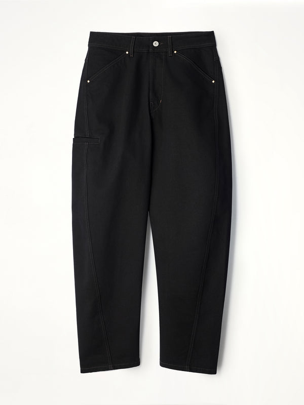 Twisted Workwear Pants in Black