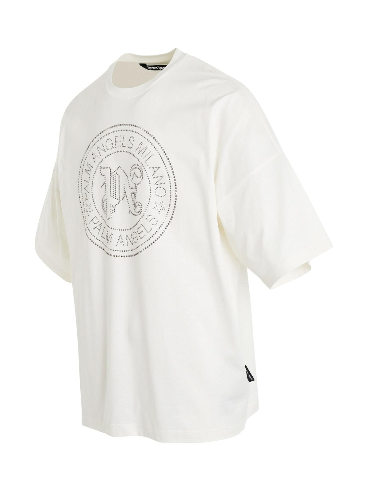 Milano Stud Loose Fit T-Shirt in Off White