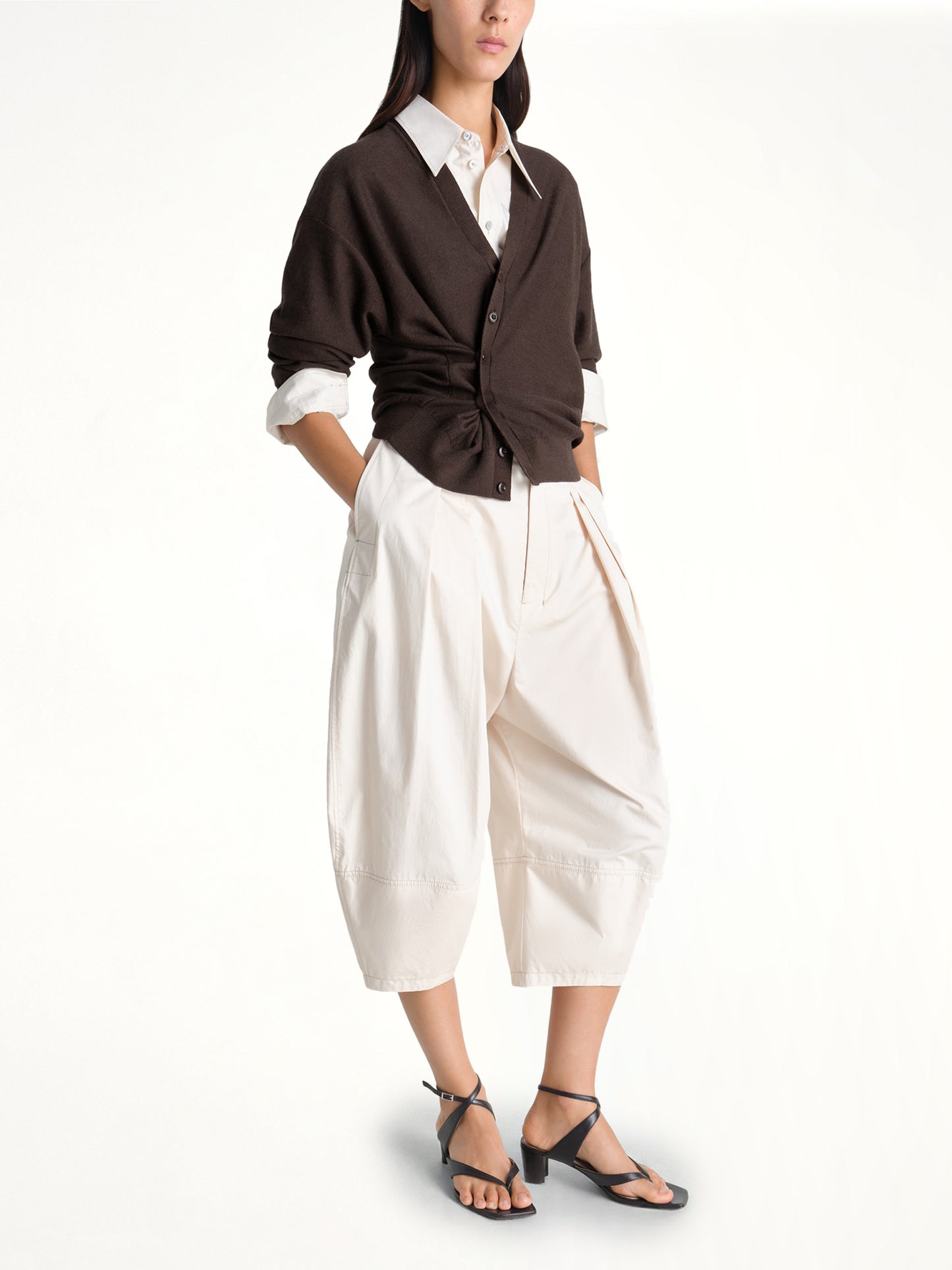 Twisted Cardigan in Dark Cacao