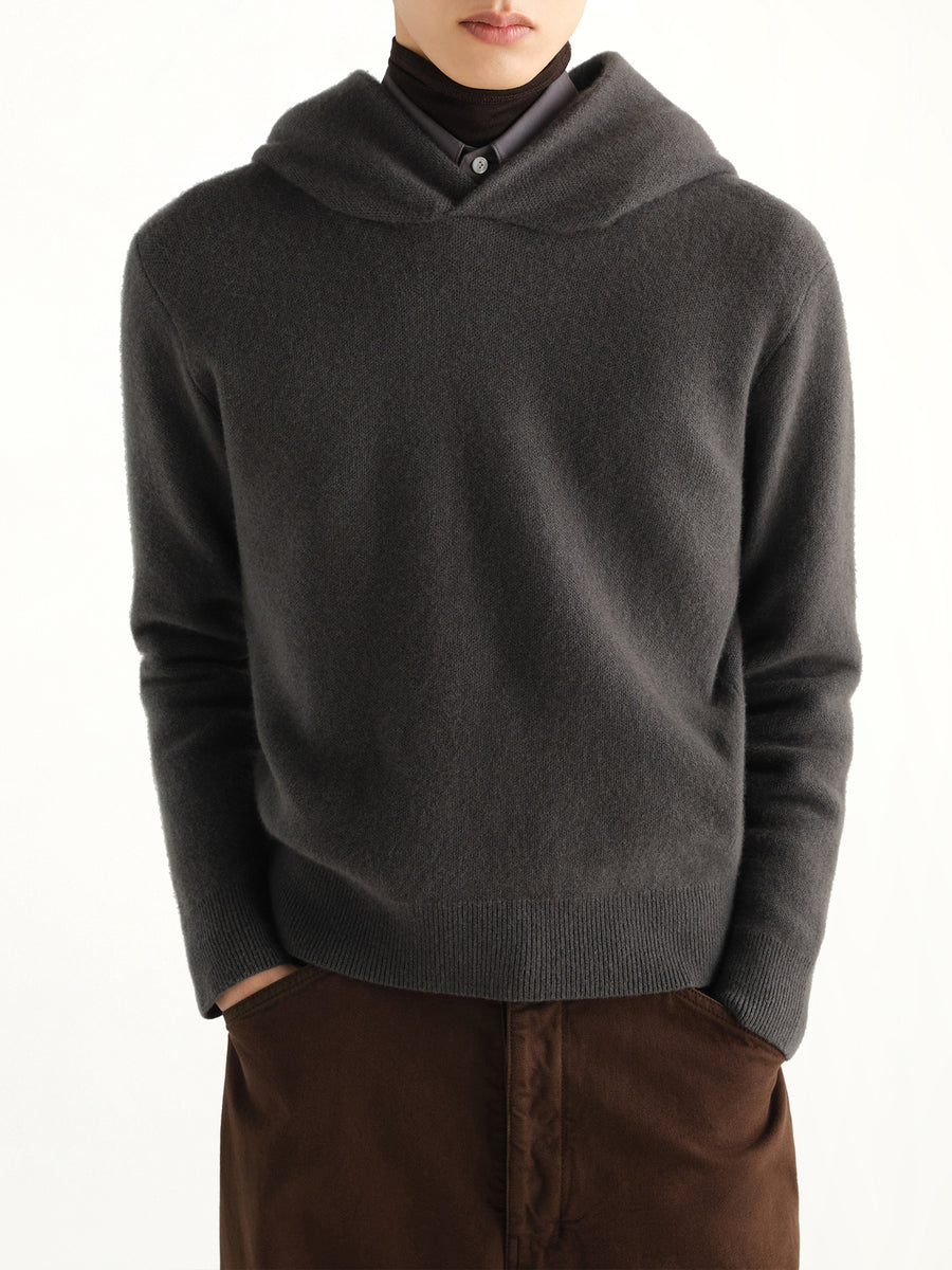Hooded Sweater in Stone
