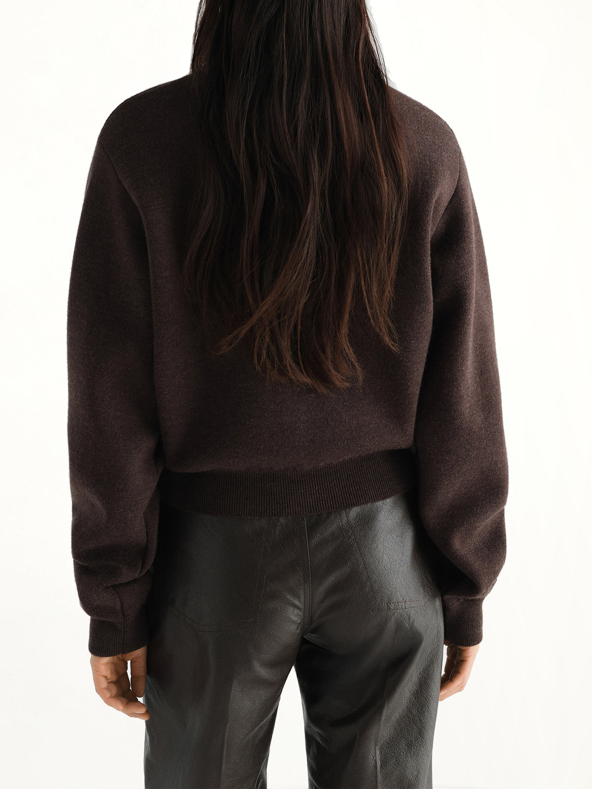 Short Sweatshirt in Ganache