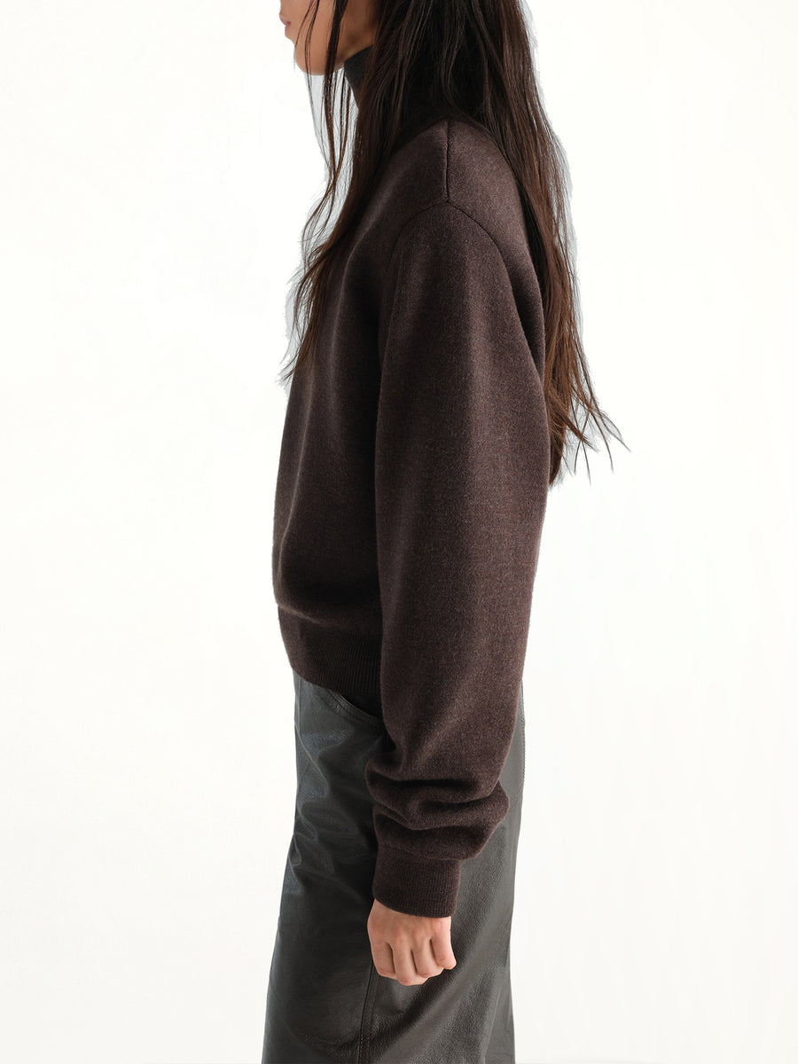 Short Sweatshirt in Ganache