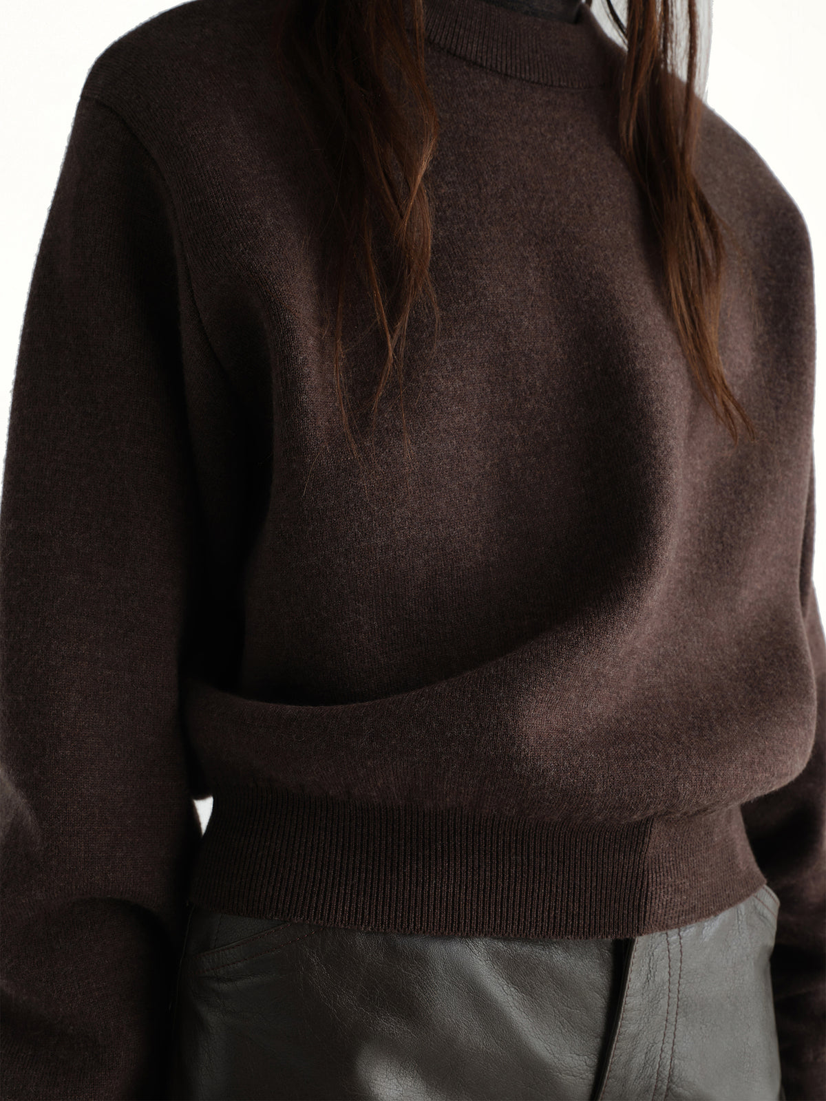 Short Sweatshirt in Ganache