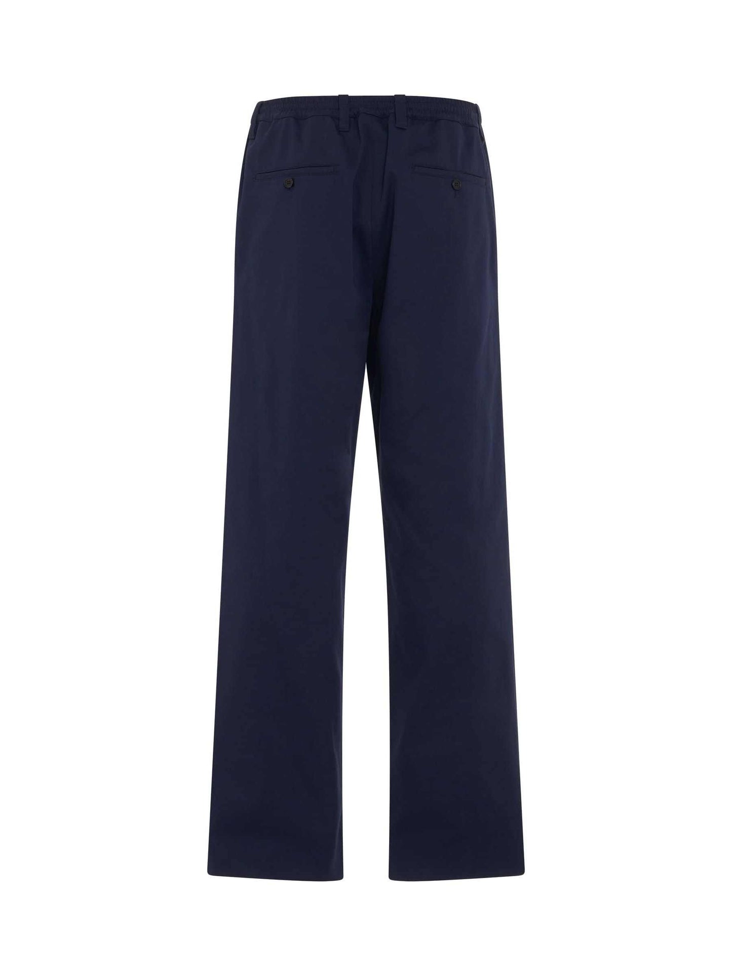 Straight Leg Regular Fit Cotton Pants in Ink