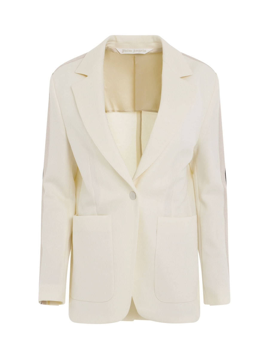 Track Blazer in Butter/Off White