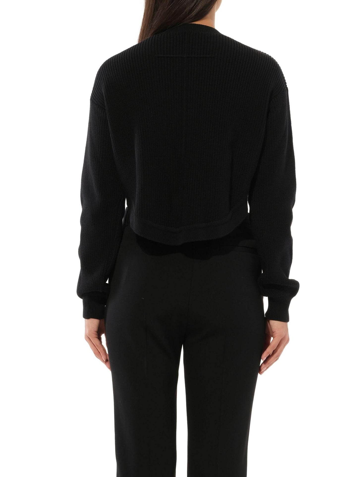 Podium Long Sleeve Sweater in Black