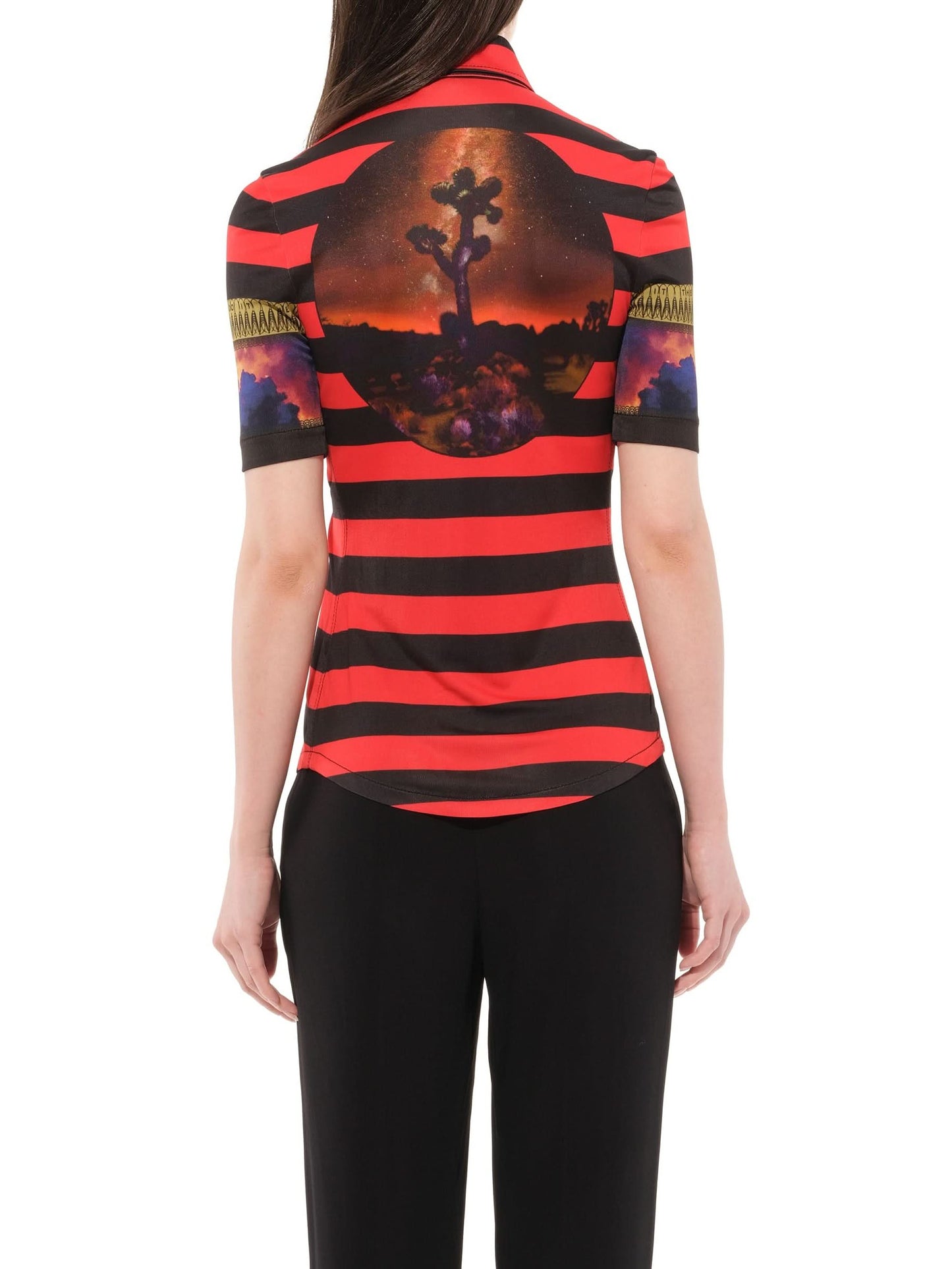 Podium Short Sleeve Top in Black