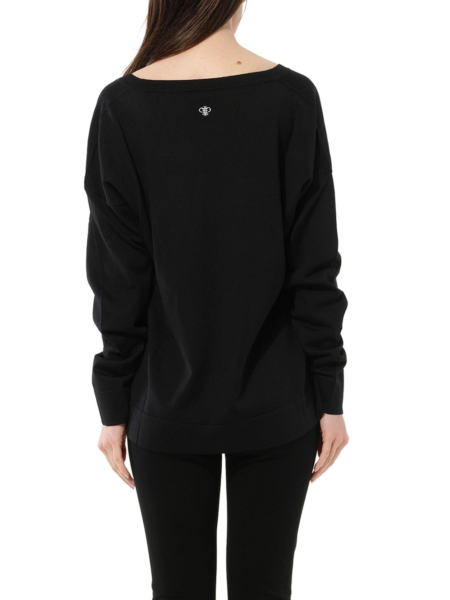 V Neck Sweater in Black
