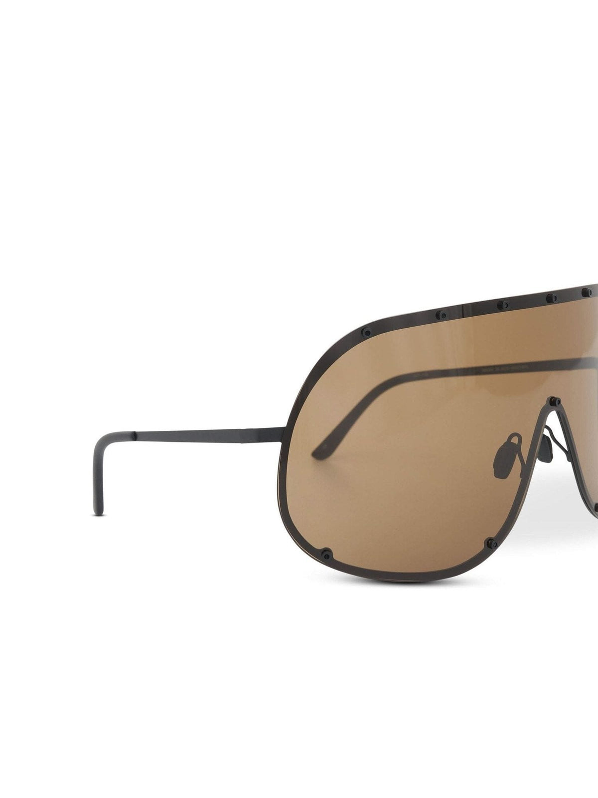 Rick Owens Oversized Shield Sunglasses in Brown