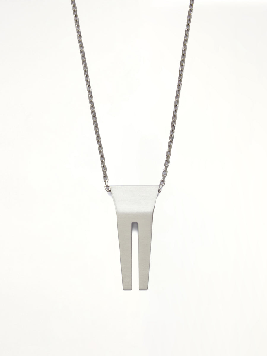 Open Trunk Charm Necklace in Silver