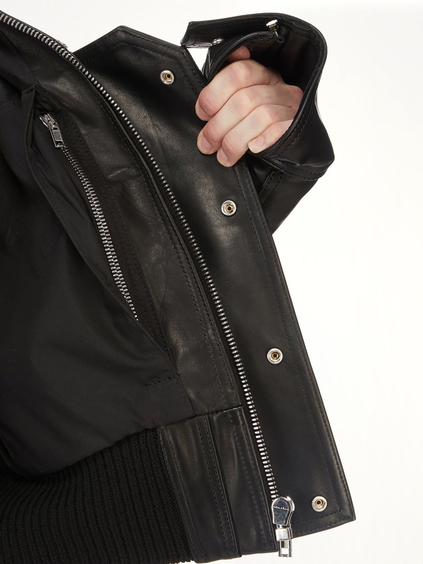 Rev Leather Jacket in Black
