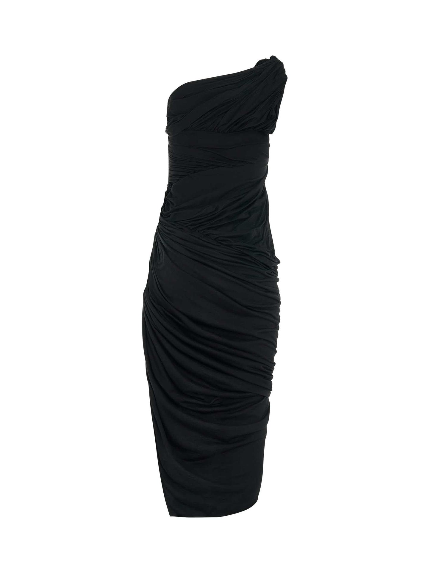Lido Draped Dress in Black