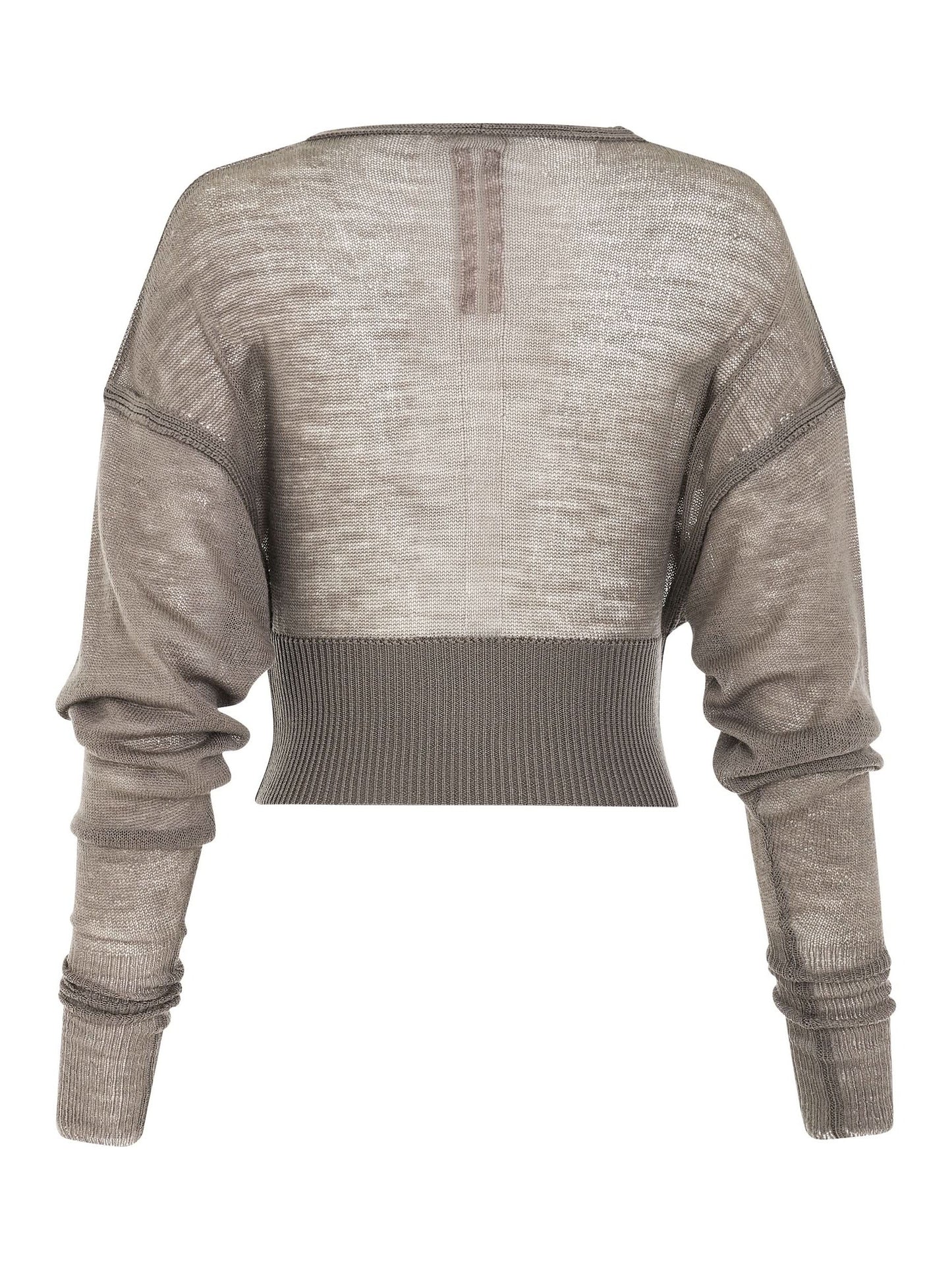 Long Sleeve V Knit Sweater in Dust